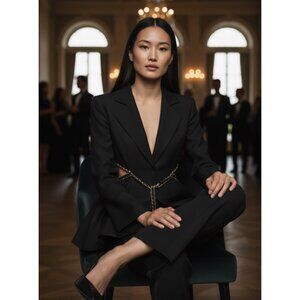 Aje Opal Backless Chainlink Jacket Size 4 NEW